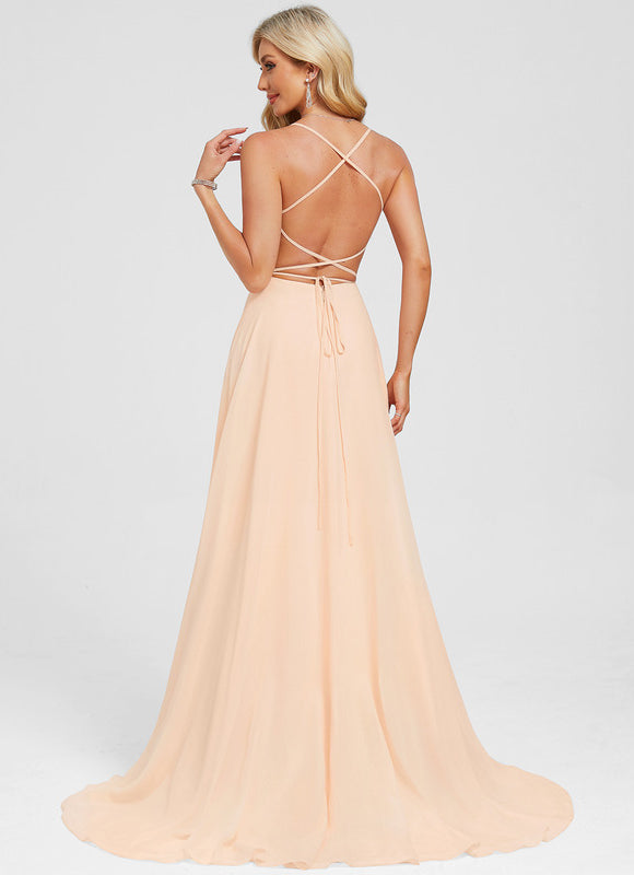 Robe De Bal Pêche Élégante - gallery 4