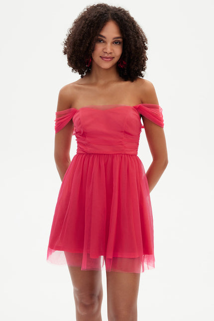 Robe De Bal Tulle Fuchsia - gallery 5