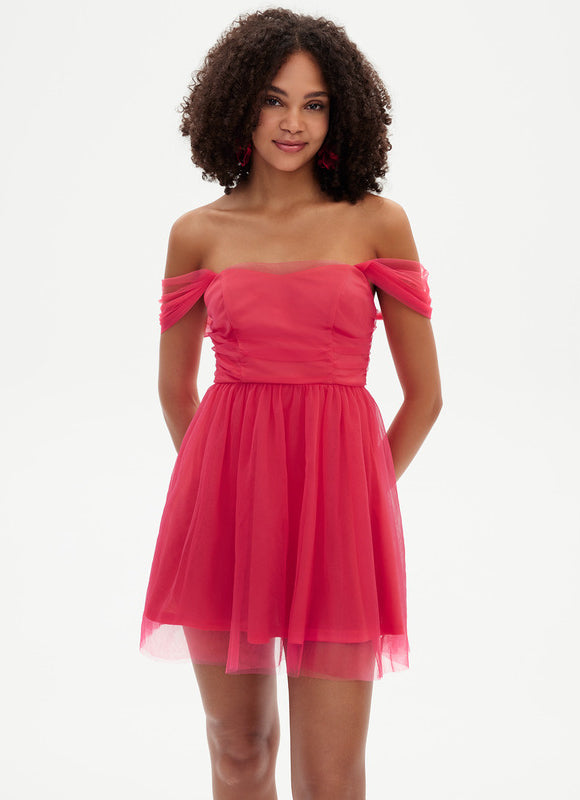 Robe De Bal Tulle Fuchsia - gallery 5