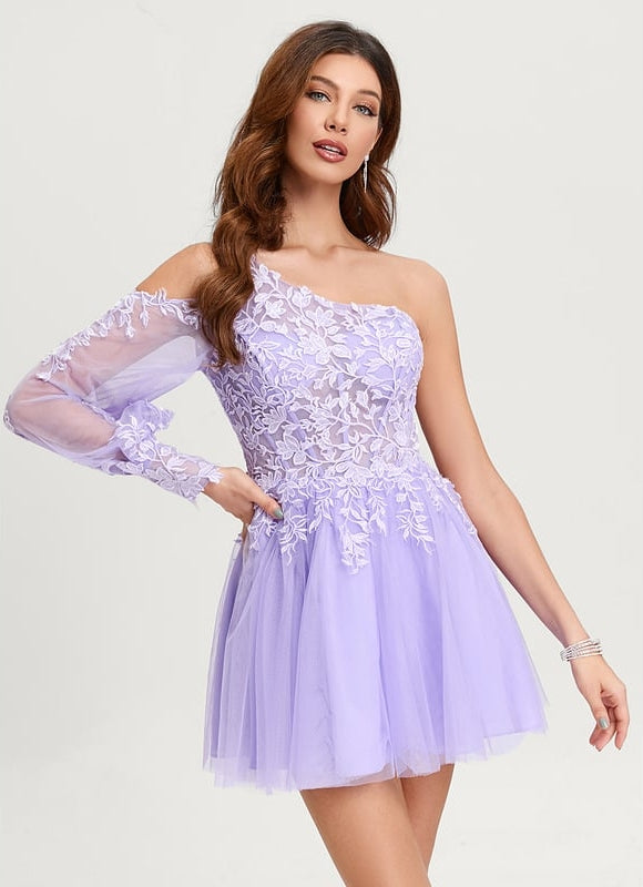 Robe De Bal Lilas Asymétrique