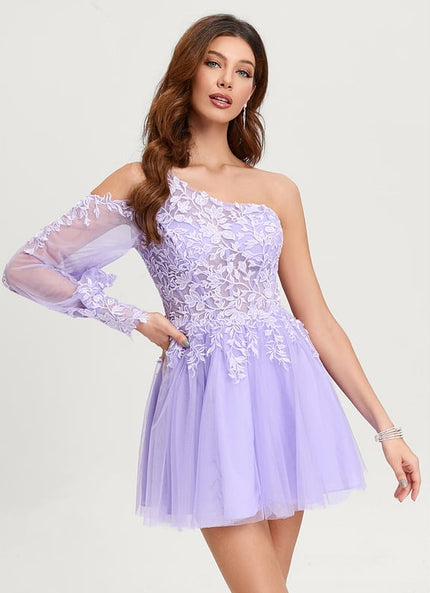 Robe De Bal Lilas Asymétrique