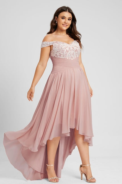 Robe De Bal Asymétrique Brodée - gallery 8