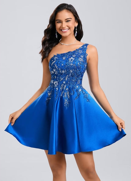 Robe De Bal Bleu Vif Ornée