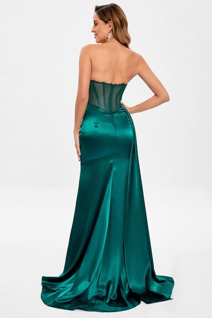 Robe De Bal Satinée Ajustée - gallery 3