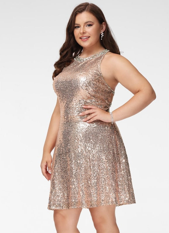 Robe De Bal Pailletée Verte - gallery 6