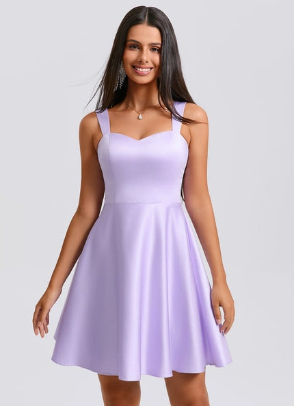 Robe De Bal Satin Lilas