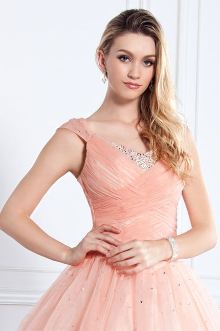 Robe De Bal Pêche Éclatante - gallery 3