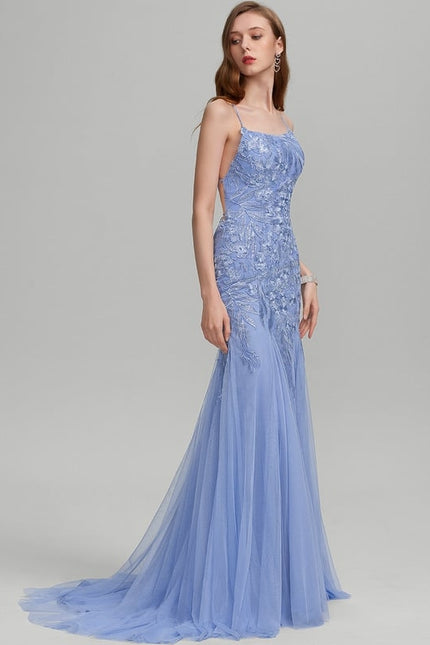 Robe De Bal Sirène Bleue - gallery 3