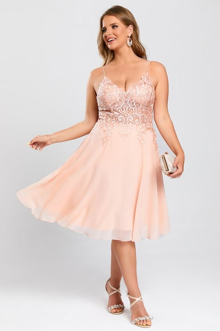 Robe De Bal Saumon Délicate - gallery 5