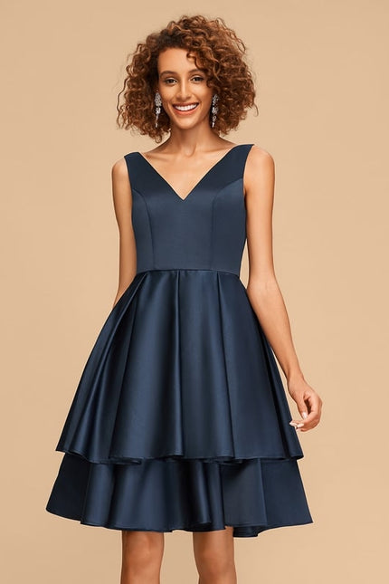 Robe De Bal Cocktail Satinée - gallery 3