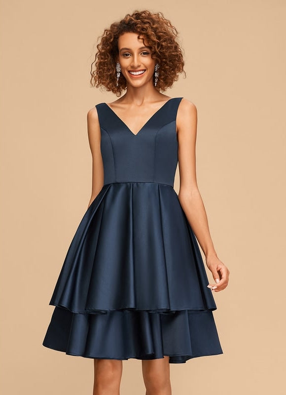 Robe De Bal Cocktail Satinée - gallery 3