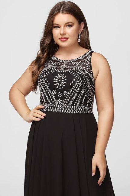 Robe De Bal Chiffon Noir - gallery 9