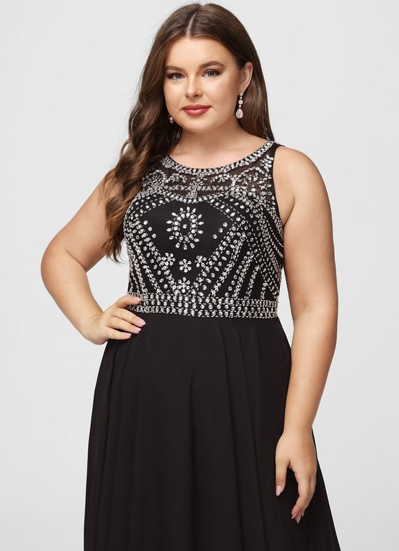 Robe De Bal Chiffon Noir - gallery 9