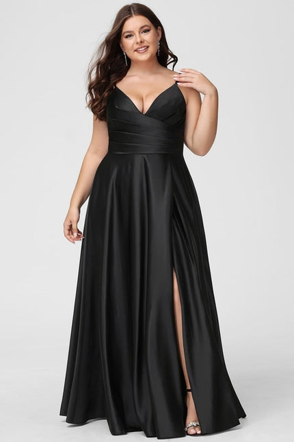 Robe De Bal Longue Noire Élégante - gallery 5