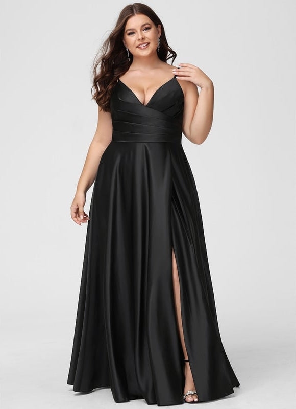 Robe De Bal Longue Noire Élégante - gallery 5