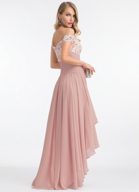 Robe De Bal Asymétrique Brodée - gallery 5