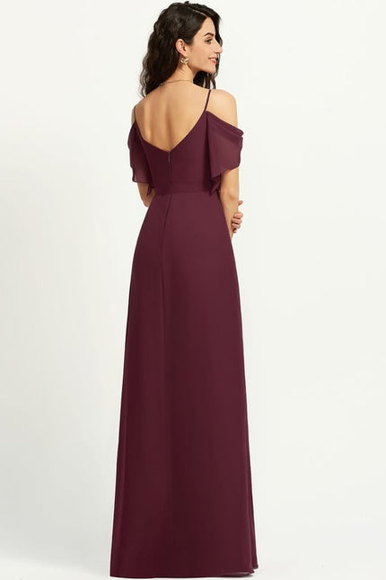 Robe De Bal Fluide Bordeaux - gallery 4
