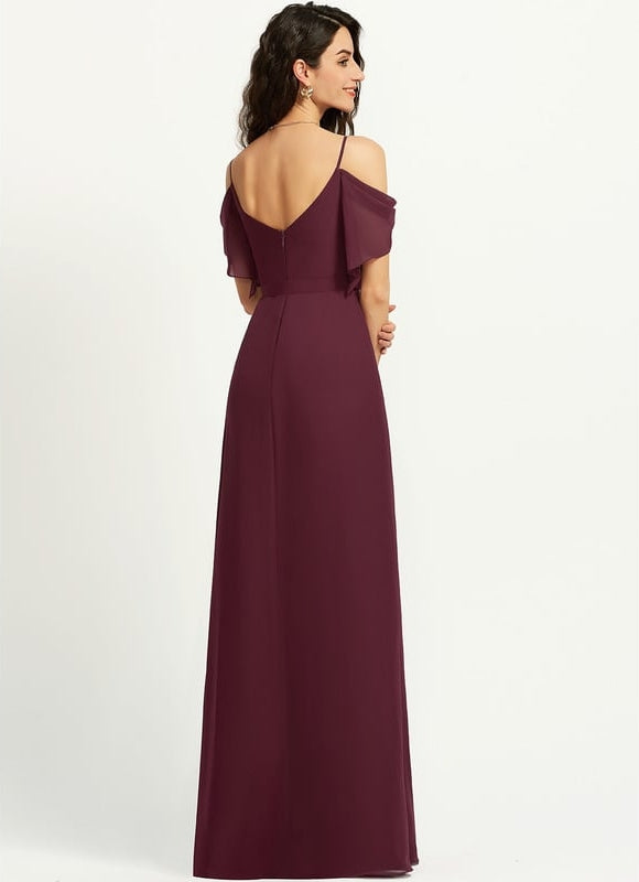 Robe De Bal Fluide Bordeaux - gallery 4
