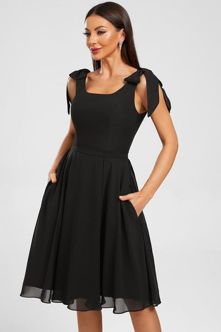 Robe De Bal Noire Fluide - gallery 5