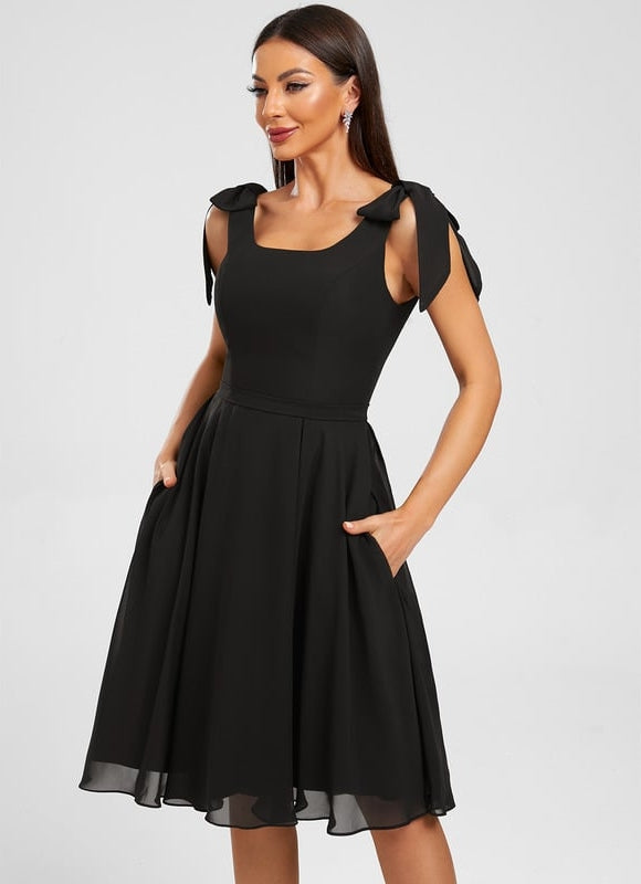 Robe De Bal Noire Fluide - gallery 5