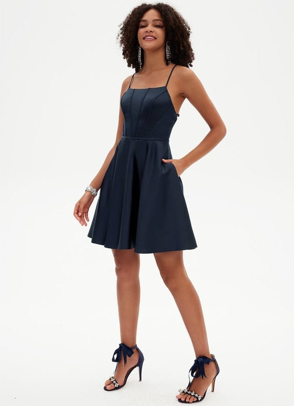 Robe De Bal De Bal En Satin Rose - gallery 2