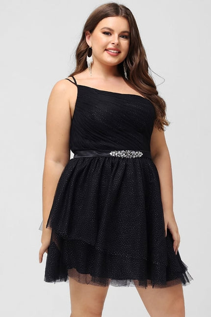 Robe De Bal Tulle Courte Noir - gallery 9