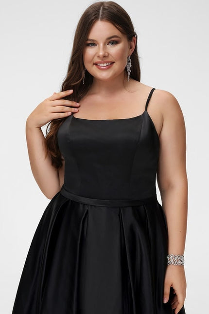 Robe De Bal Satin Noir - gallery 6