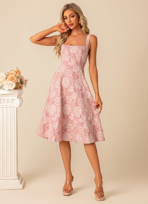 Robe De Bal Rose Brodée - gallery 8