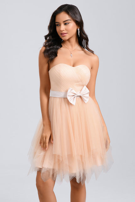 Robe De Bal Tulle Pêche - gallery 2
