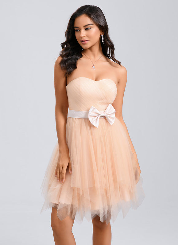 Robe De Bal Tulle Pêche - gallery 2