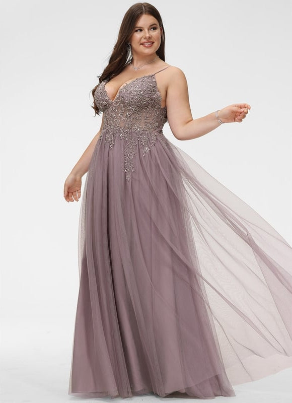 Robe De Bal Vaporeuse Mauve - gallery 5