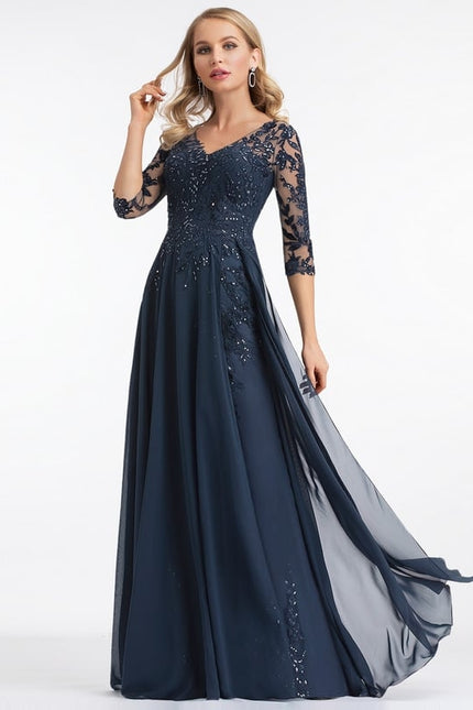 Robe De Bal Longue Bordeaux Élégante