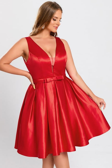 Robe De Bal Satin À Volants - gallery 5