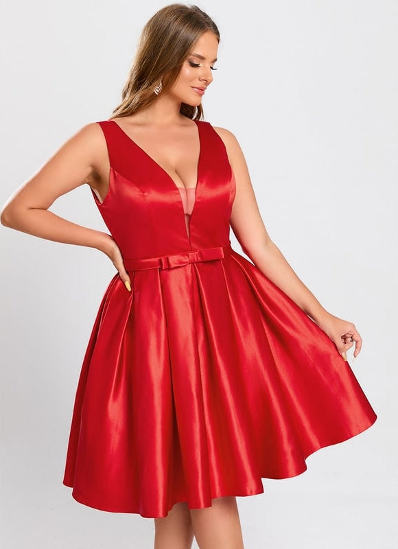 Robe De Bal Satin À Volants - gallery 5