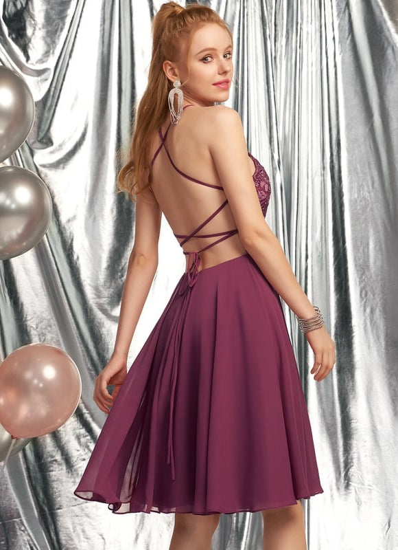 Robe De Bal Cocktail Bordeaux - gallery 2