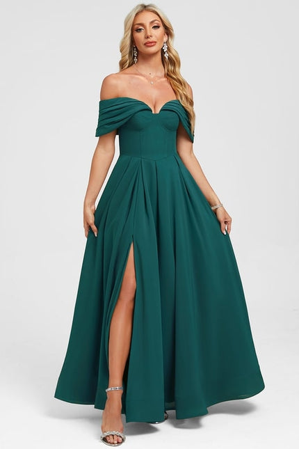 Robe De Bal Mousseline Émeraude