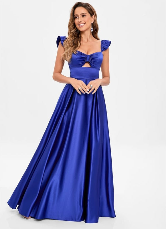 Robe De Bal Longue Satinée Élégante - gallery 1