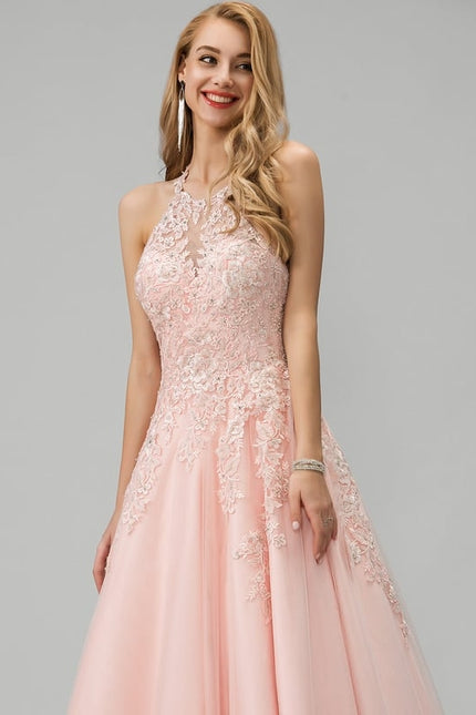 Robe De Bal De Bal Rose Ornée - gallery 3