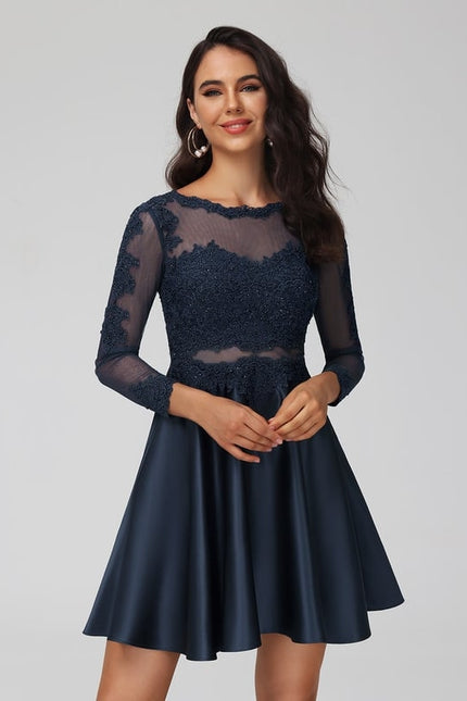 Robe De Bal Satinée Noire - gallery 6