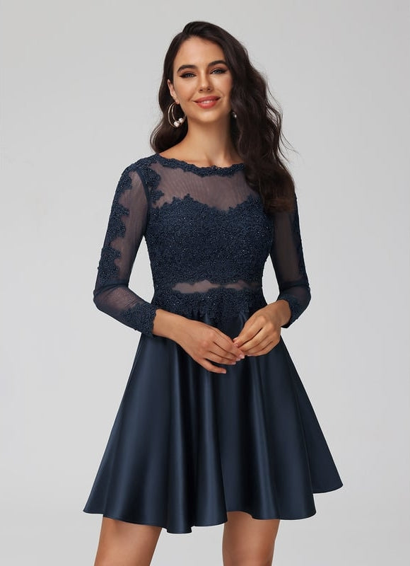 Robe De Bal Satinée Noire - gallery 6