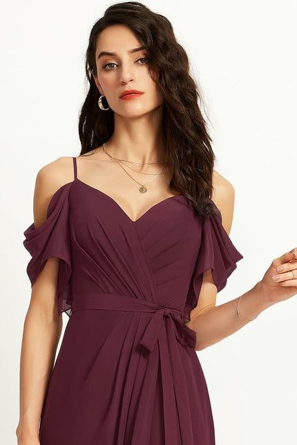Robe De Bal Fluide Bordeaux - gallery 2