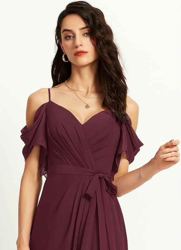 Robe De Bal Fluide Bordeaux - gallery 2