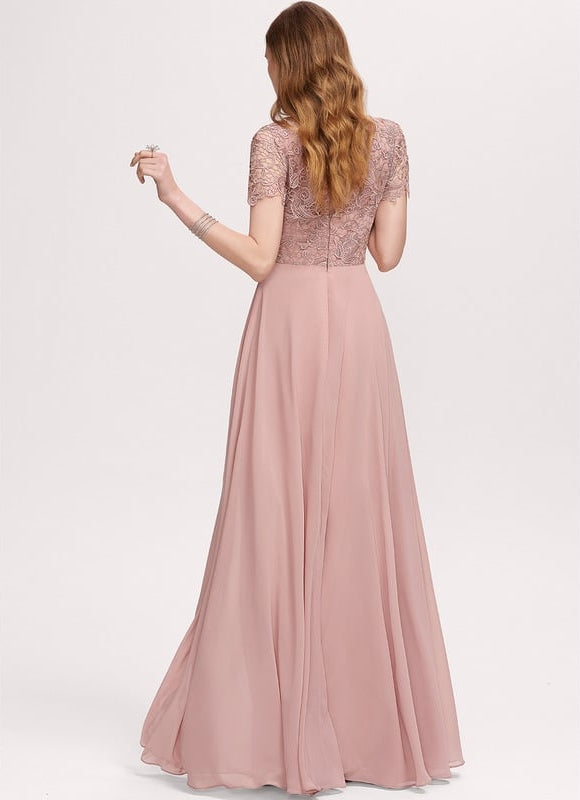 Robe De Bal Longue Mauve Élégante - gallery 4