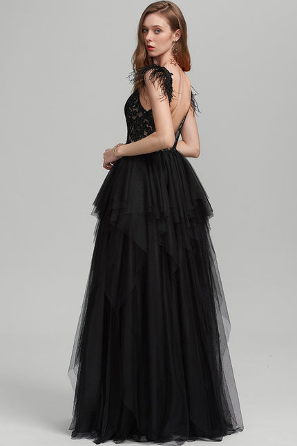 Robe De Bal Tulle Plumes - gallery 2