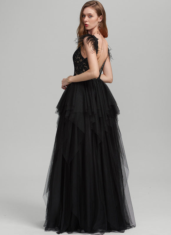 Robe De Bal Tulle Plumes - gallery 2