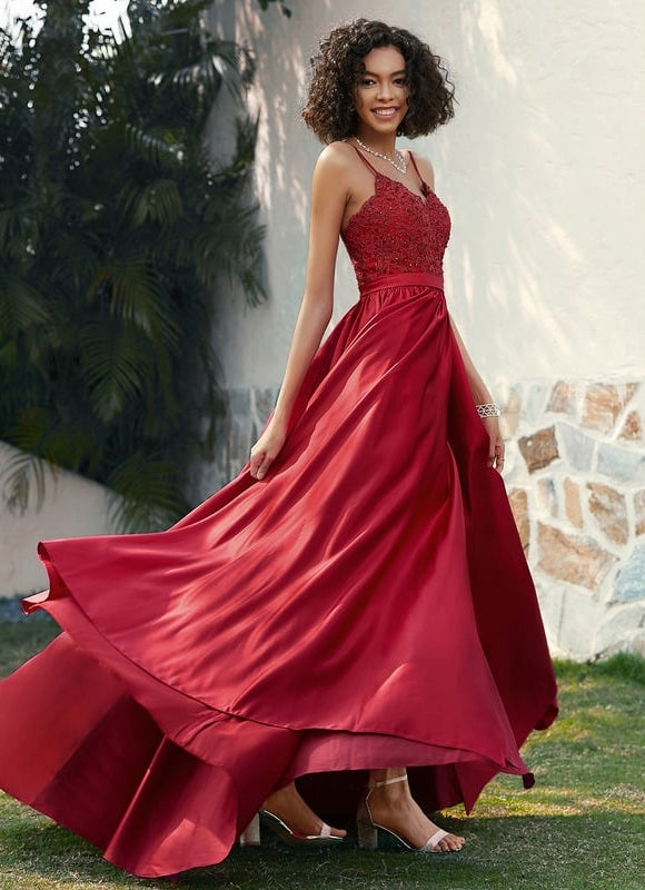 Robe De Bal Ébène Satinée - gallery 4
