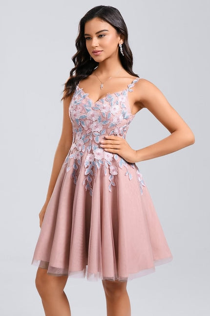 Robe De Bal Courte Tulle Brodée - gallery 8