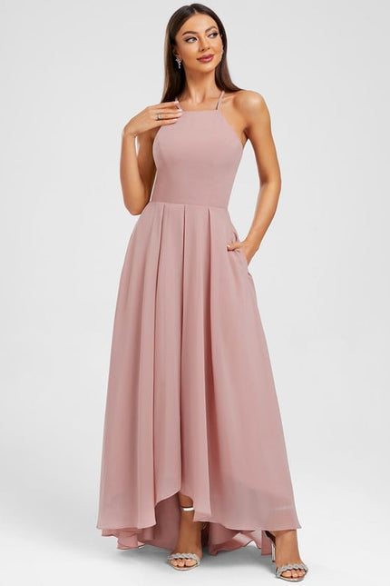 Robe De Bal Mousseline Asymétrique - gallery 5