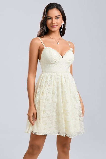 Robe De Bal Dentelle Crème - gallery 2
