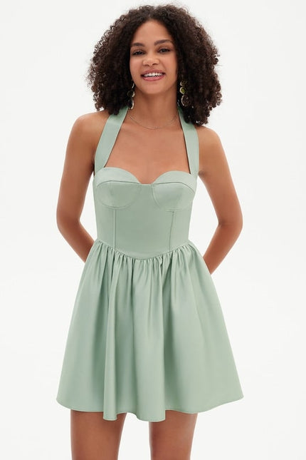 Robe De Bal Courte Émeraude - gallery 7